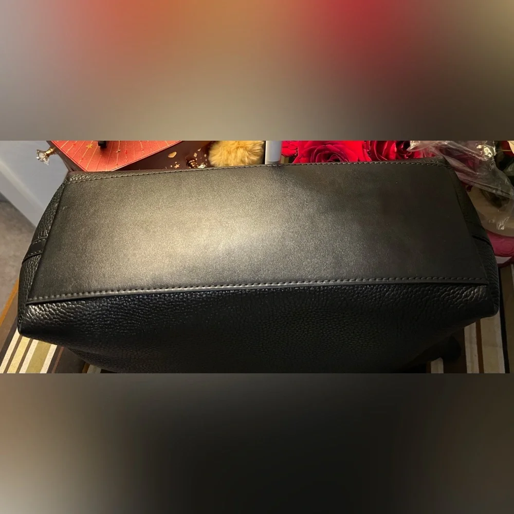 Michael Kors Black Leather Tote Bag